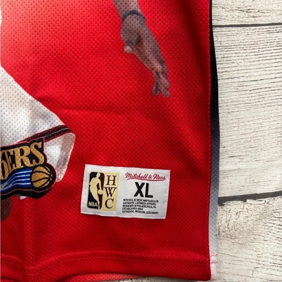 Mens Mitchell & Ness NBA Behind The Back Tank Philadelphia 76ers Allen Iverson - Picture 2 of 5